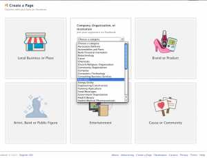 Facebook Create a Page