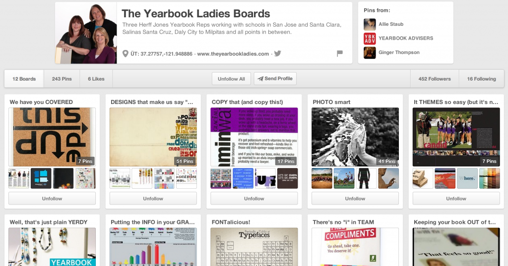 Our Pinterest Boards