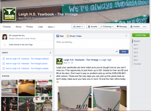 Leigh High School Yearbook's Facebook Page